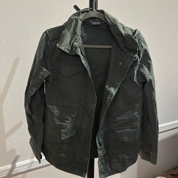 Lands End Green Utility Jacket Sz XS - Picture 2 of 8